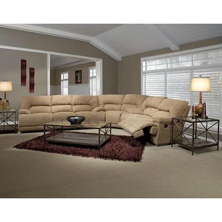 Reclining Sectional Sofa with 6 Seats (4 recline)